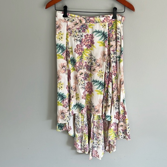 KIMCHI BLUE ANTHROPOLOGIE WOMENS FLORAL SKIRT Size 4 - Picture 1 of 8
